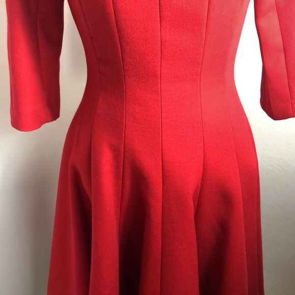 Gorgeous Purificacion Garcia Fit and Flare Red Dress Size 38 - Picture 3 of 8